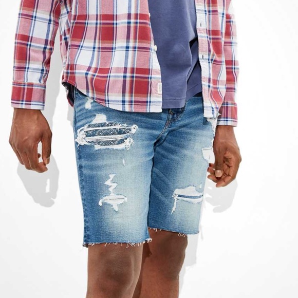 AE AirFlex+ Patched Denim Short - Medium Wash (31) - Picture 1 of 2